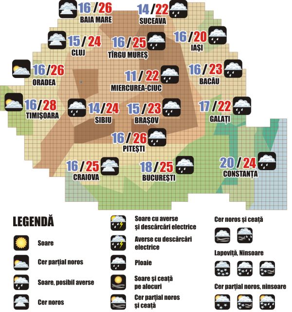 Prognoza meteo (12.09. - 13.09.2025)